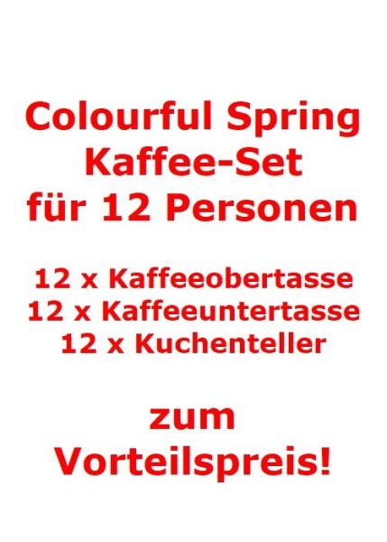 Villeroy & Boch Colourful Spring Kaffee-Set für 12 Personen / 36 Teile