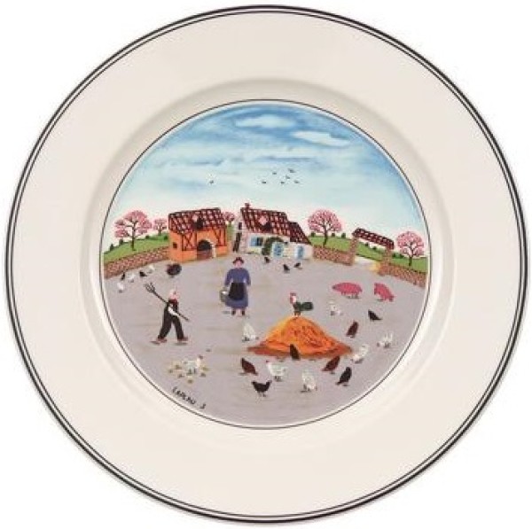 Villeroy & Boch Design Naif Frühstücksteller / Kuchenteller Hühnerhof 21cm