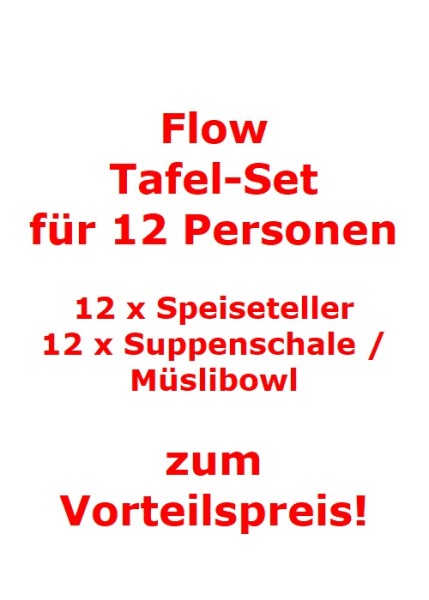 Villeroy & Boch Flow Tafel-Set für 12 Personen / 24 Teile