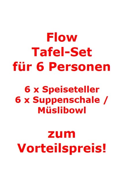 Villeroy & Boch Flow Tafel-Set für 6 Personen / 12 Teile