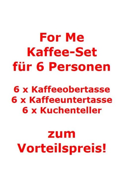 Villeroy & Boch For Me Kaffee-Set für 6 Personen / 18 Teile