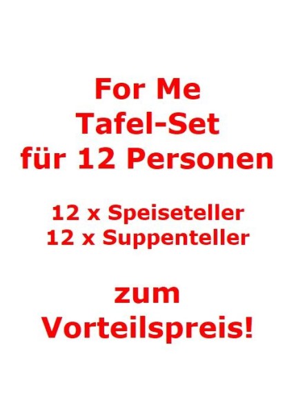 Villeroy & Boch For Me Tafel-Set für 12 Personen / 24 Teile