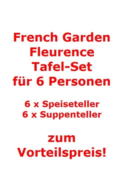 Villeroy & Boch French Garden Fleurence Tafel-Set für 6 Personen / 12 Teile