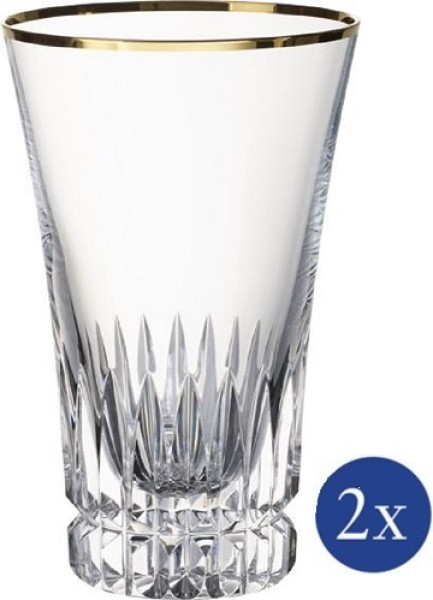 Villeroy & Boch Grand Royal Gold Longdrinkglas Set 2tlg. je 14,5cm 400ml