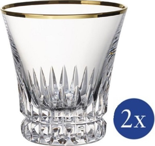 Villeroy & Boch Grand Royal Gold Wasserglas / Saftglas / Cocktailglas Set 2tlg. je 10cm 290ml