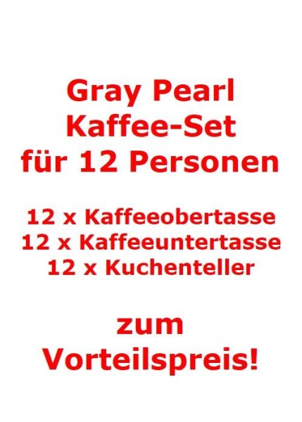 Villeroy & Boch Gray Pearl Kaffee-Set für 12 Personen / 36 Teile