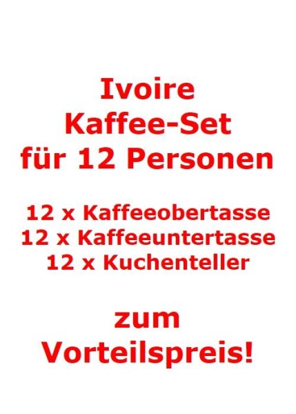 Villeroy & Boch Ivoire Kaffee-Set für 12 Personen / 36 Teile