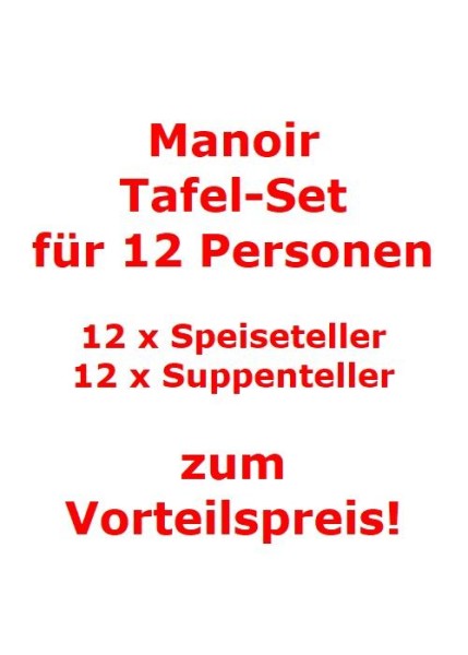 Villeroy & Boch Manoir Tafel-Set für 12 Personen / 24 Teile