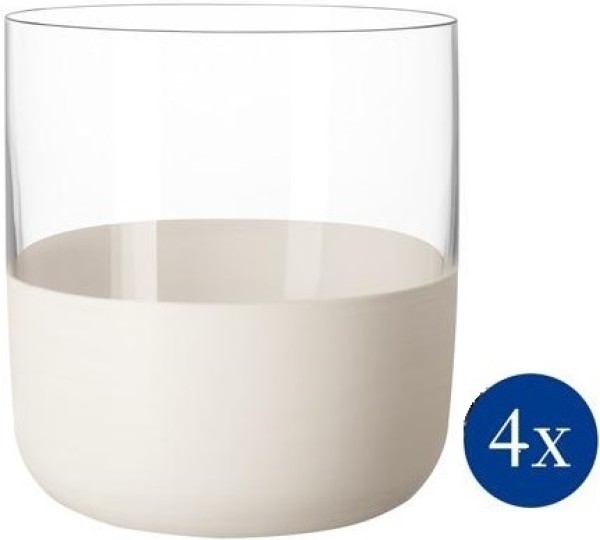 Villeroy & Boch Manufacture Rock Blanc Glass Shotglas / Schnapsglas Set 4tlg. je 40ml