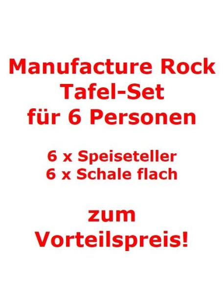 Villeroy & Boch Manufacture Rock Tafel-Set für 6 Personen / 12 Teile