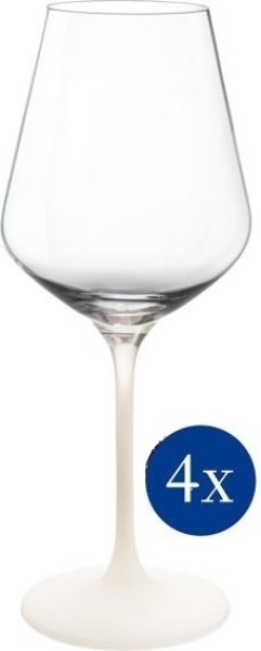 Villeroy & Boch Manufacture Rock Blanc Glass Rotweinglas Set 4tlg. je 470ml