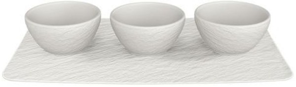 Villeroy & Boch Manufacture Rock blanc Set Dipschälchen 4tlg. 28x17cm