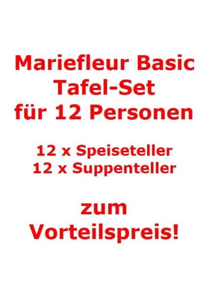 Villeroy & Boch Mariefleur Basic Tafel-Set für 12 Personen / 24 Teile