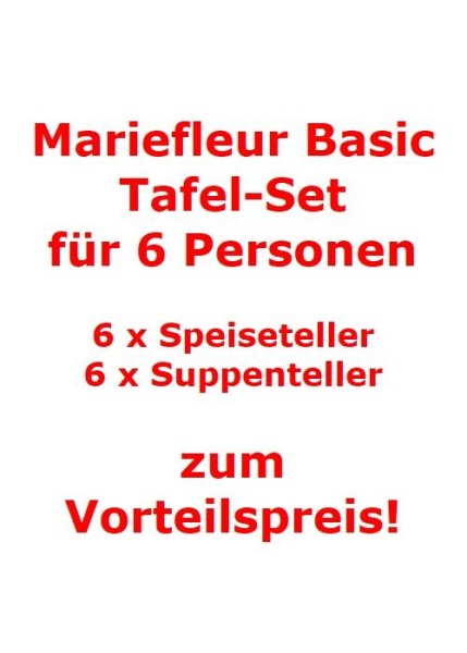 Villeroy & Boch Mariefleur Basic Tafel-Set für 6 Personen / 12 Teile