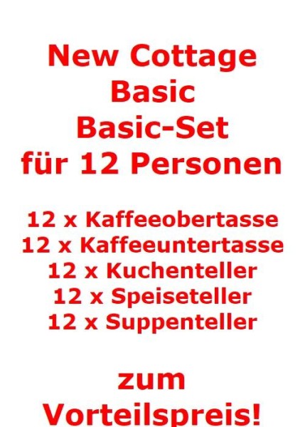 Villeroy & Boch New Cottage Basic Basic-Set für 12 Personen / 60 Teile