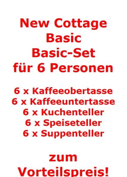 Villeroy & Boch New Cottage Basic Basic-Set für 6 Personen / 30 Teile