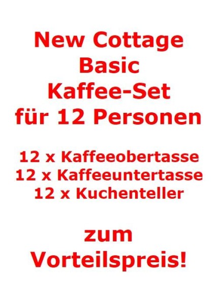 Villeroy & Boch New Cottage Basic Kaffee-Set für 12 Personen / 36 Teile