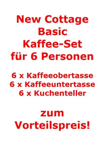 Villeroy & Boch New Cottage Basic Kaffee-Set für 6 Personen / 18 Teile