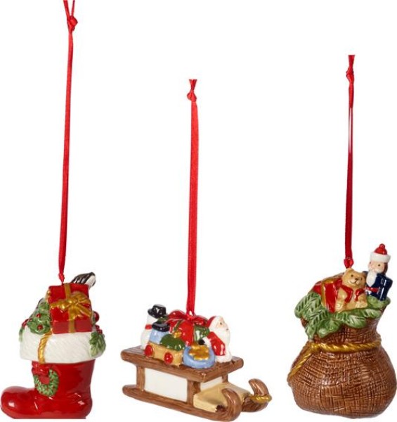 Villeroy & Boch Nostalgic Ornaments: Ornamente Geschenke Set 3tlg. 6,3cm