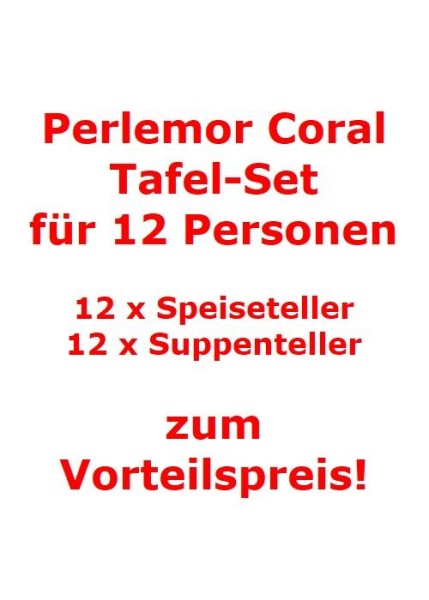 like. by Villeroy & Boch Perlemor Coral Tafel-Set für 12 Personen / 24 Teile