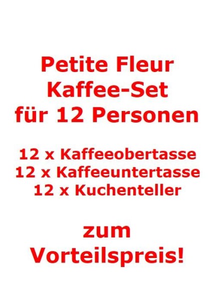 Villeroy & Boch Petite Fleur Kaffee-Set für 12 Personen / 36 Teile