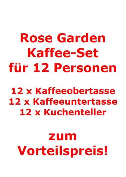 Villeroy & Boch Rose Garden Kaffee-Set für 12 Personen / 36 Teile