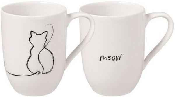 Villeroy & Boch Statement Becher mit Henkel „Cat“ Set 2tlg.