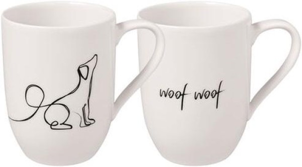 Villeroy & Boch Statement Becher mit Henkel „Dog“ Set 2tlg.