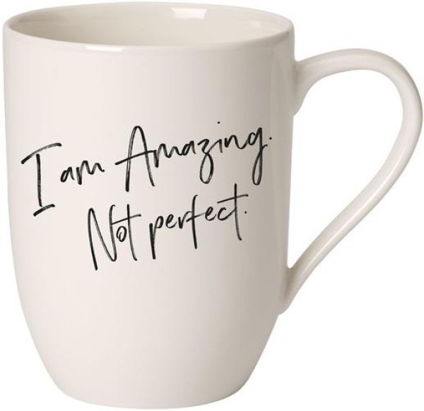 Villeroy & Boch Statement Becher mit Henkel „I´m amazing. Not perfect.“ 280ml