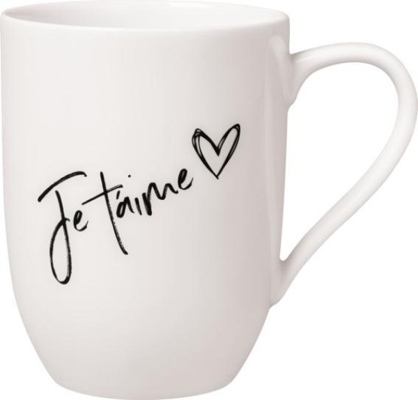 Villeroy & Boch Statement Becher mit Henkel „Je t’aime“ 280ml