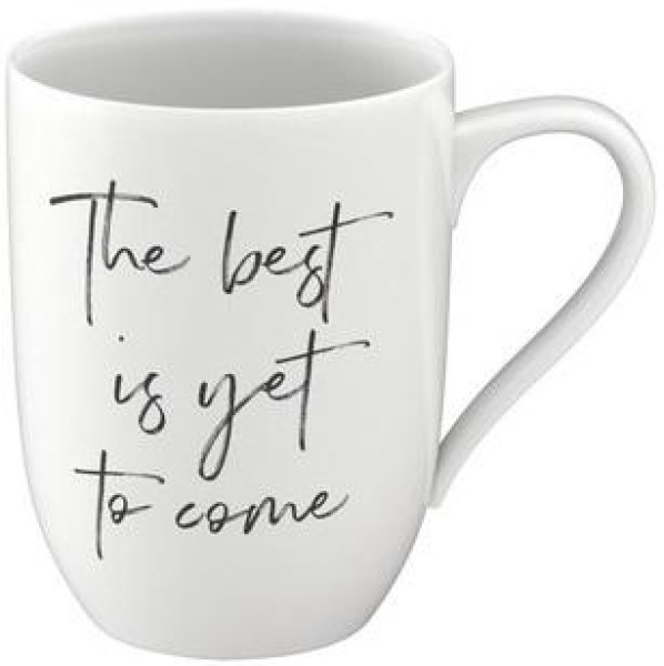 Villeroy & Boch Statement Becher mit Henkel „The best is yet to come“ 280ml