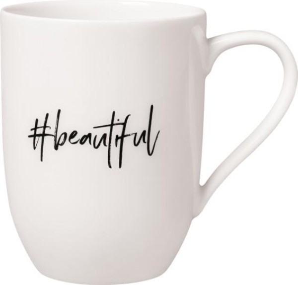 Villeroy & Boch Statement Becher mit Henkel „#beautiful“   A U S L A U F !