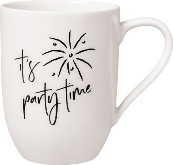 Villeroy & Boch Statement Becher mit Henkel „it’s party time“   A U S L A U F !