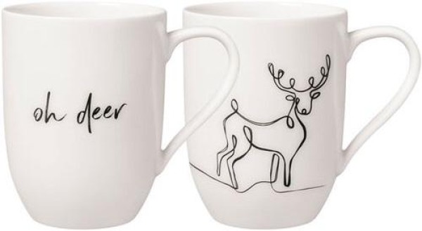 Villeroy & Boch Statement Becher mit Henkel „XMAS Set Rentier“ 2tlg.