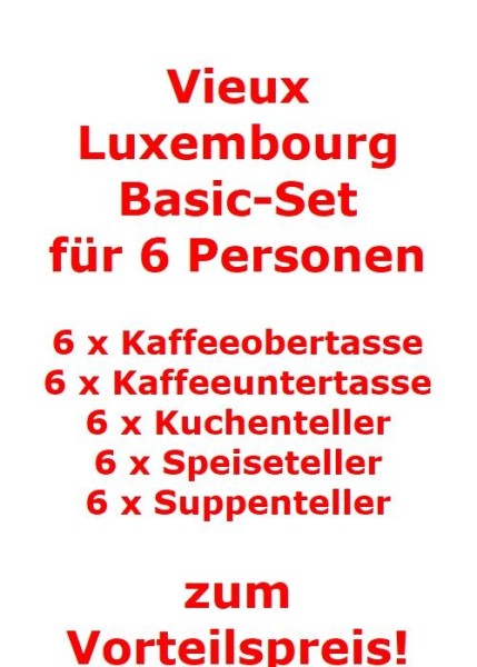 Villeroy & Boch Vieux Luxembourg Basic-Set für 6 Personen / 30 Teile