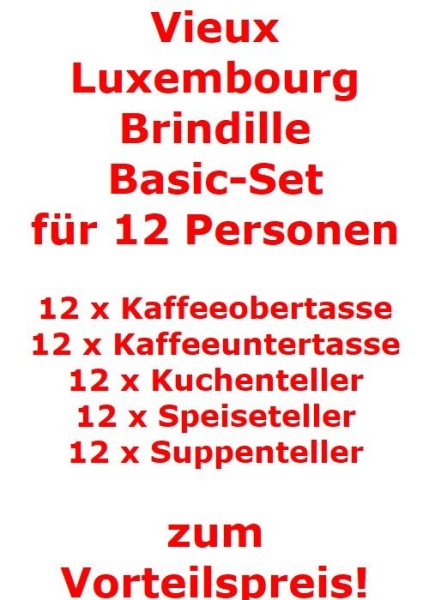 Villeroy & Boch Vieux Luxembourg Brindille Basic-Set für 12 Personen / 60 Teile