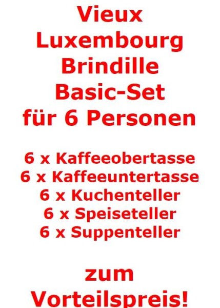 Villeroy & Boch Vieux Luxembourg Brindille Basic-Set für 6 Personen / 30 Teile