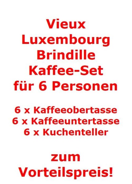 Villeroy & Boch Vieux Luxembourg Brindille Kaffee-Set für 6 Personen / 18 Teile