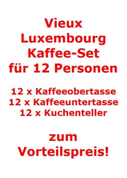 Villeroy & Boch Vieux Luxembourg Kaffee-Set für 12 Personen / 36 Teile