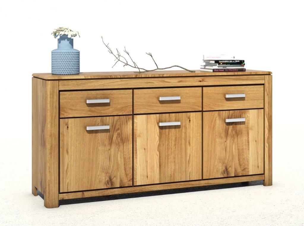 Sideboard Helsinki Wildeiche massiv geölt (montiert)