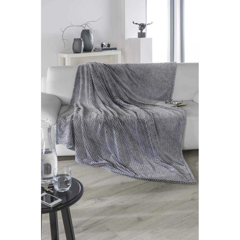 Rally-Fashion Wohndecke Amelie 150×200 cm Schwarz Weiß