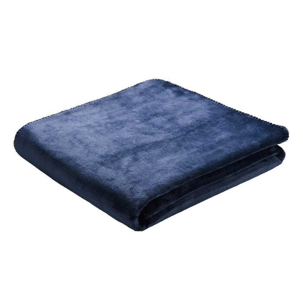 Biederlack Kuscheldecke Uni Simply Good Dunkelblau 130×170 cm