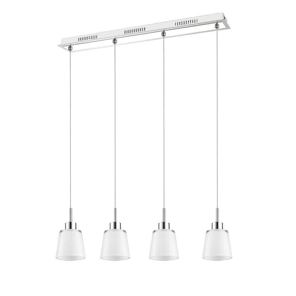 Pendeleuchte Semplice LED in Nickel gebürstet und chrom 16W LED