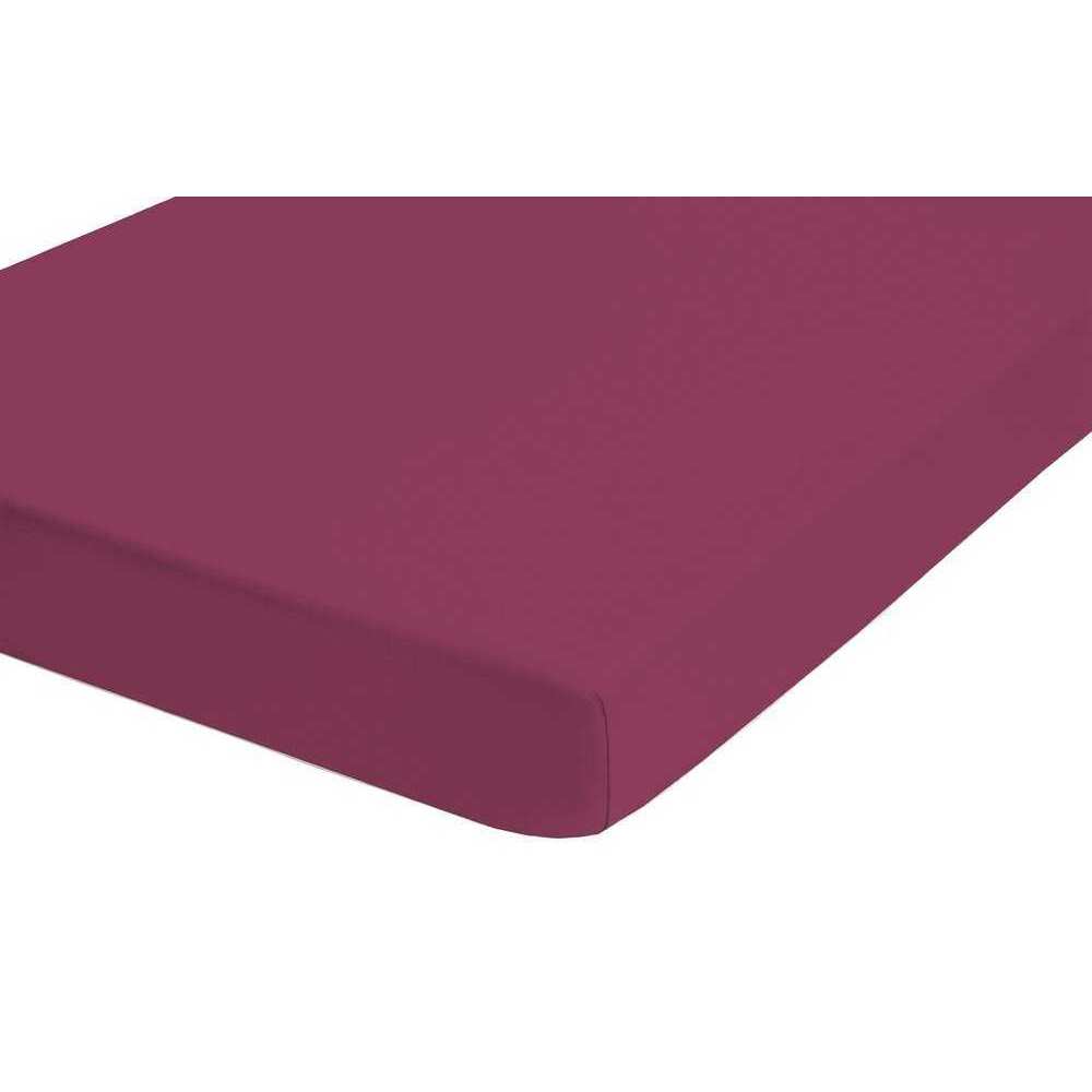 Biberna Feinjersey Spannbettlaken Spannbetttuch 180×200 cm – 200×200 cm Burgund