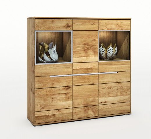 Highboard Serie Lissabon Wildeiche massiv geölt