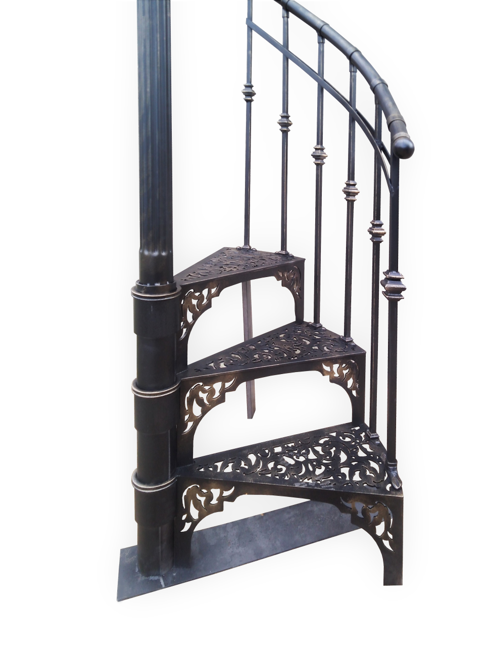 Art Nouveau Wendeltreppe aus Stahl