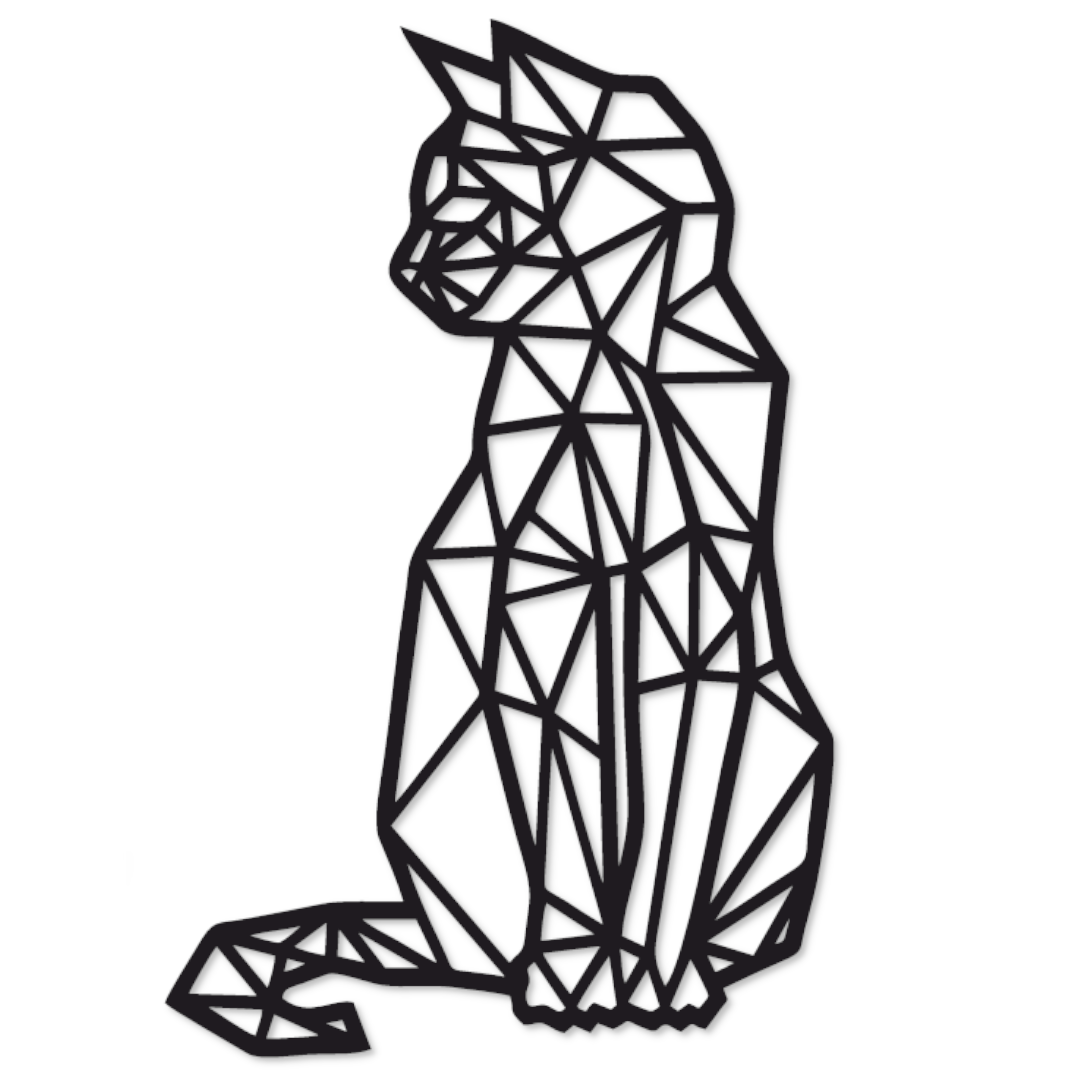 STEEL FRAME – Katze 3D-Wanddekoration