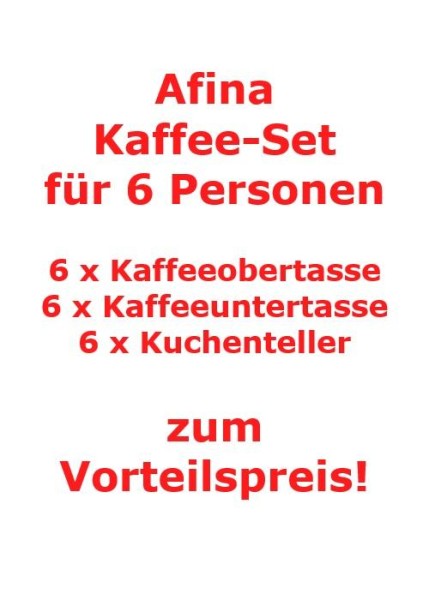 Villeroy & Boch Afina Kaffee-Set für 6 Personen / 18 Teile