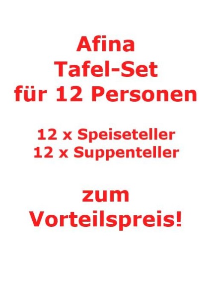 Villeroy & Boch Afina Tafel-Set für 12 Personen / 24 Teile