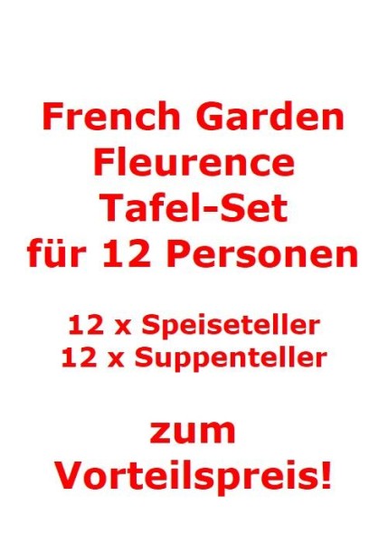 Villeroy & Boch French Garden Fleurence Tafel-Set für 12 Personen / 24 Teile